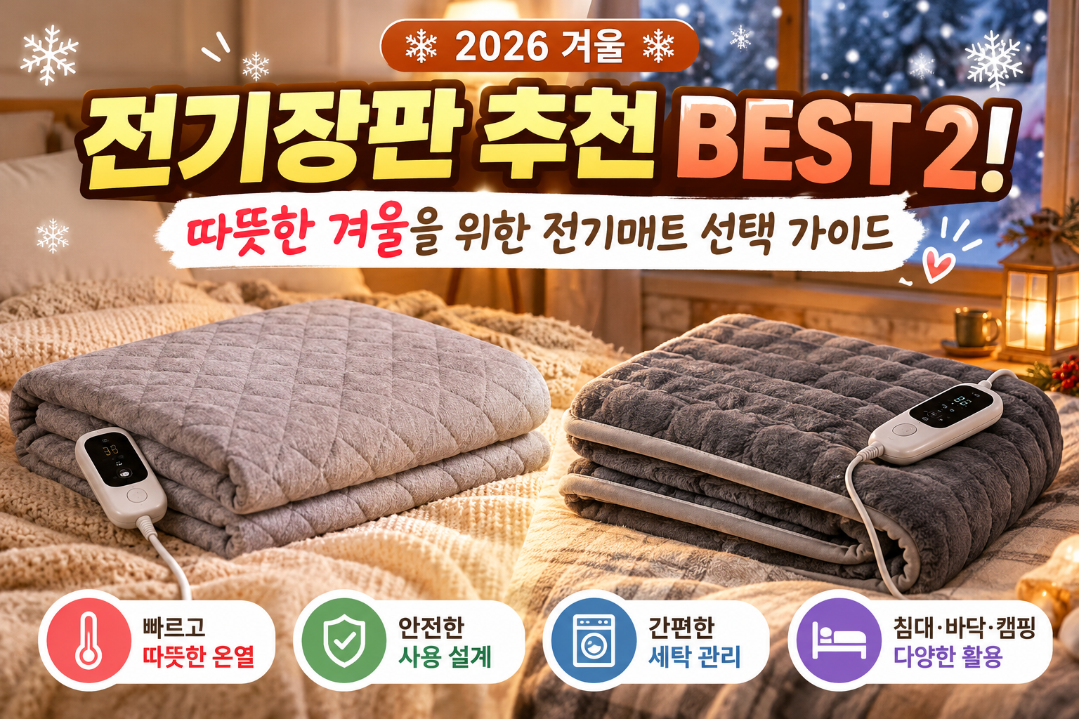 2026 겨울 전기장판 추천 BEST 2